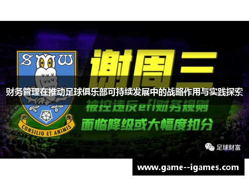 财务管理在推动足球俱乐部可持续发展中的战略作用与实践探索 财务管理在推动足球俱乐部可持续发展中的战略作用与实践探索